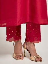 Embroidered kurta with placket and pant