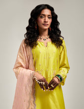 Zari motifs dupatta with lace