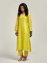 Embroidered  kurta with scalloped hem and pant