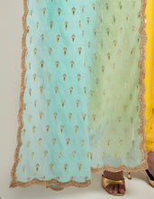 Zari motifs dupatta with lace