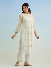 Ivory gather kurta with pant