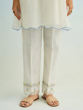 Ivory short collar kurta and pant