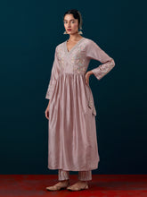 Embroidered yoke with gathers kurta and pant