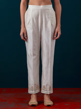 Embroidered yoke with gathers kurta and pant