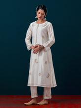 All over motifs placket kurta with pant