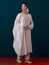 Scalloped embroidered dupatta