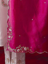 Scalloped embroidered dupatta