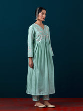 Embroidered yoke with gathers kurta and pant