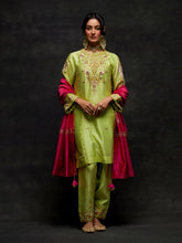 Fuchsia embroidered dupatta