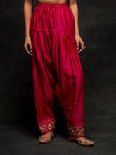 Fuchsia embroidered short kurta set