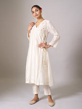 Off White gota angrakha kurta with pant