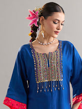 Royal Blue kaftan and pant set