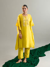 Yellow kaftan and pant set