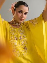 Yellow kaftan and pant set