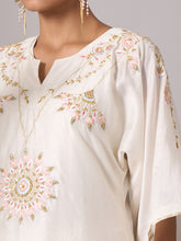 Off white kaftan and pant set