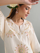 Off white kaftan and pant set