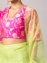 Lime green lehenga set with dupatta