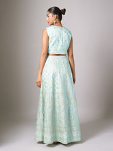 Light blue lehenga set with dupatta
