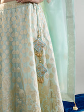 Light blue lehenga set with dupatta