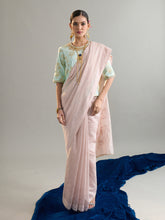 Pink embroidered chanderi saree