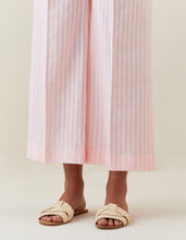 Pink striped cotton sphagetti and pant set