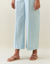 Blue striped cotton sphagetti and pant set