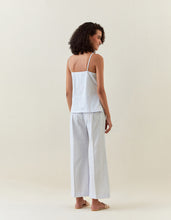 Lavender  striped cotton sphagetti and pant set