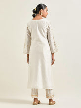 Off white  hand embroidered kurta set