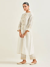 Off white  hand embroidered kurta set