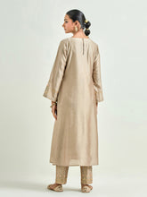 Brown hand embroidered kurta set