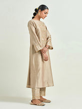 Brown hand embroidered kurta set