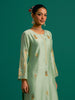 Green all over motifs kurta