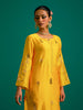 Yellow all over motifs kurta