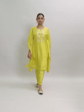 Yellow kaftan and pant set