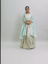 Light blue lehenga set with dupatta