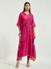 Fuschia floral print modal kaftan