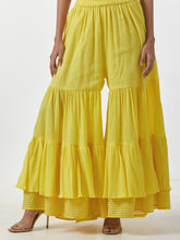 Bright Yellow Cotton Sharara