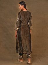 black handeri Tissue Kurta