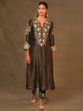 black handeri Tissue Kurta