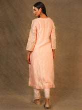Pink Chanderi Tissue Kurta