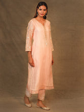 Pink Chanderi Tissue Kurta