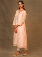 Pink Chanderi Tissue Kurta