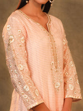 Pink Chanderi Tissue Kurta