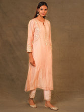 Pink Chanderi Tissue Kurta