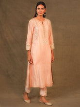 Pink Chanderi Tissue Kurta