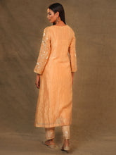 Light orange Chanderi Tissue Kurta