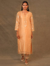 Light orange Chanderi Tissue Kurta