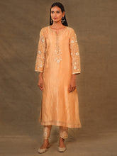 Light orange Chanderi Tissue Kurta