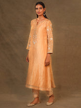 Light orange Chanderi Tissue Kurta
