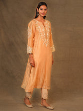 Light orange Chanderi Tissue Kurta